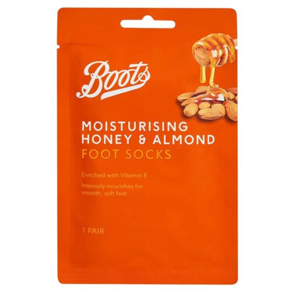 Boots CARE Moisturising Foot Socks Honey & Almond 1 pair