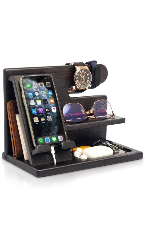 CUSTOMISED BLACK WOODEN DOCKING STAND